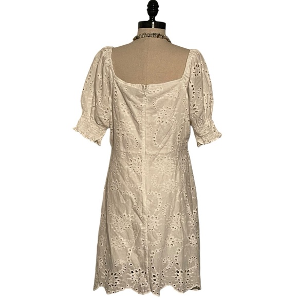 7 For All Mankind White Eyelet Dress - Fully Lined - Size Large - NWT - Picture 7 of 8